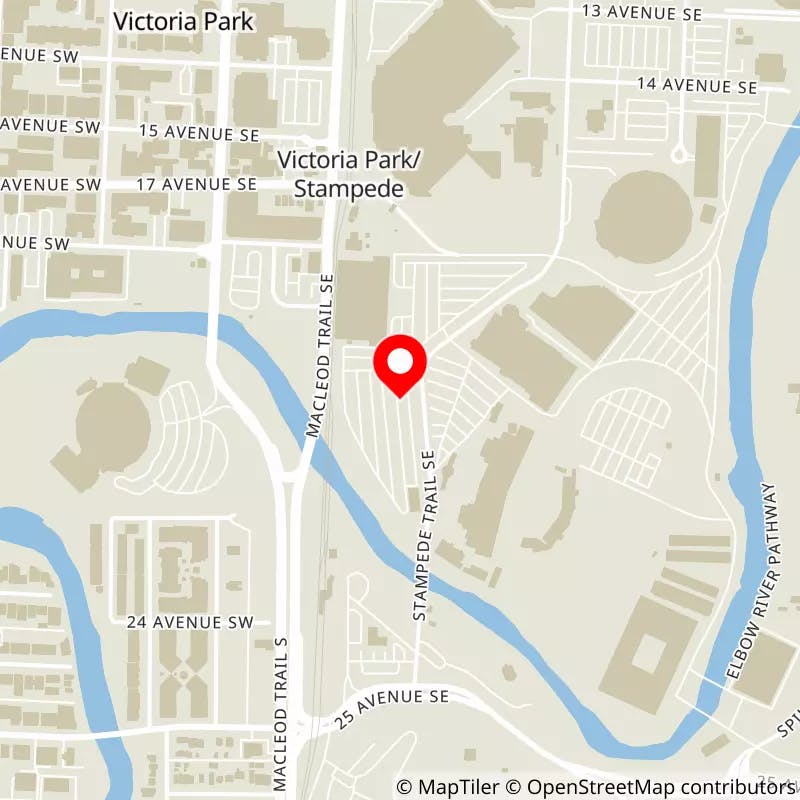 Map of Scotiabank Saddledome's location