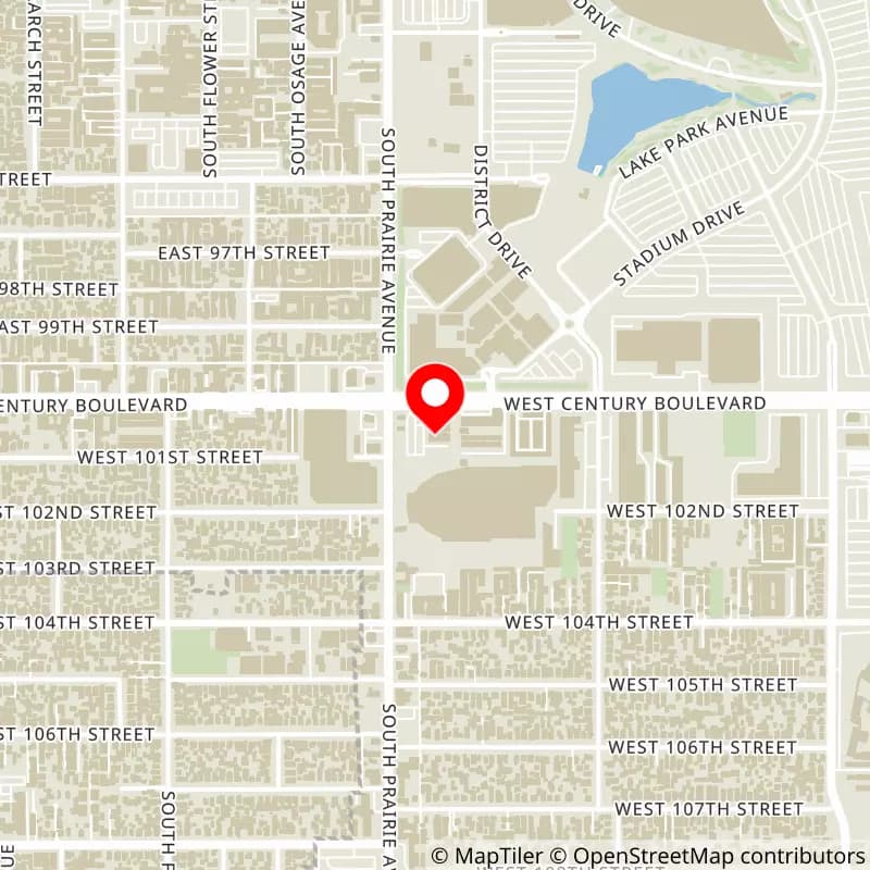 Map of Intuit Dome's location