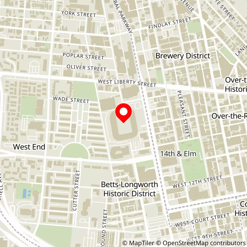 Map of TQL Stadium's location