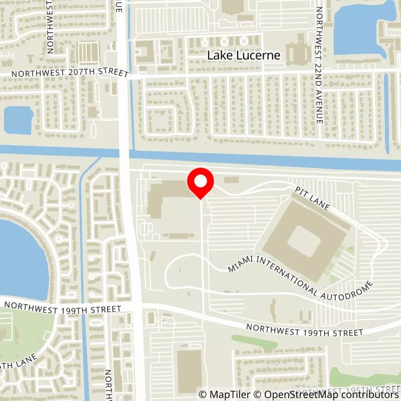 Map of Hard Rock Stadium's location