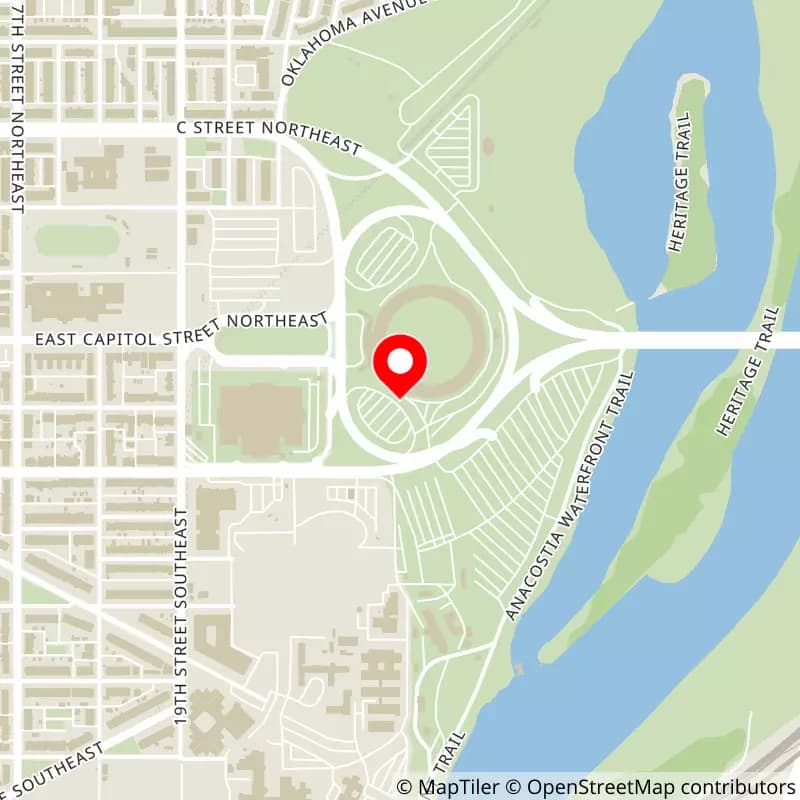 Map of RFK Stadium's location