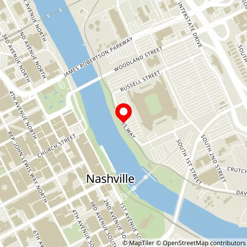 Map of Nissan Stadium's location