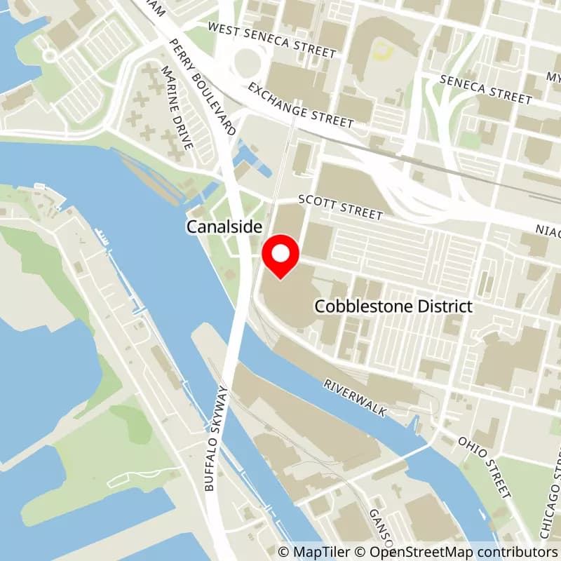 Map of KeyBank Center's location