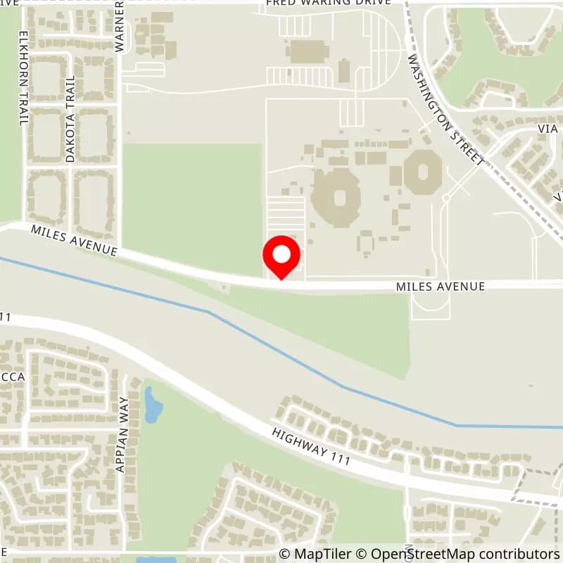 Map of Indian Wells Tennis Garden's location