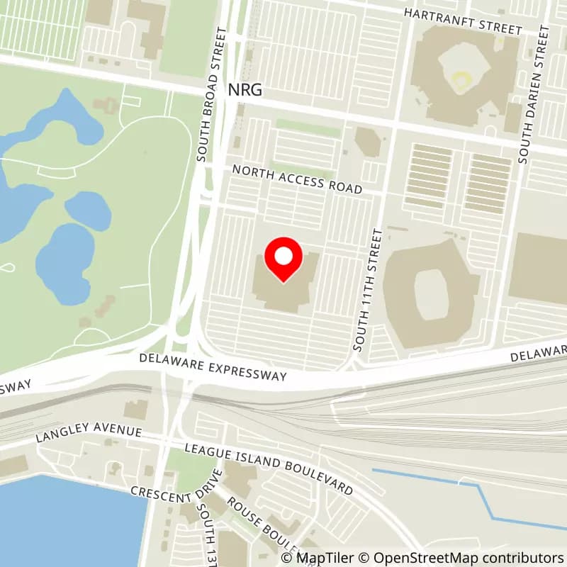 Map of Wells Fargo Center's location