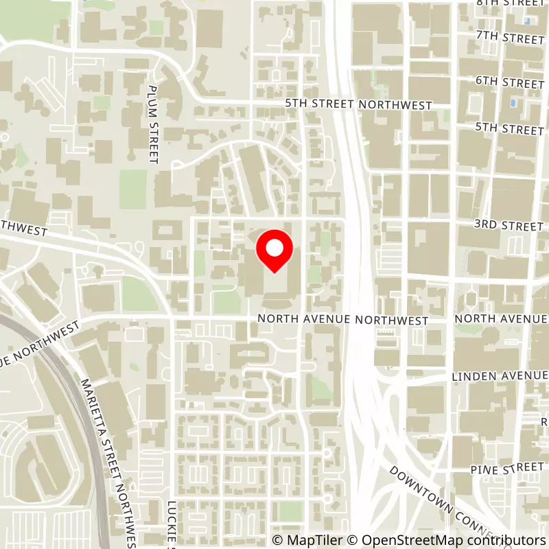 Map of Bobby Dodd Stadium's location