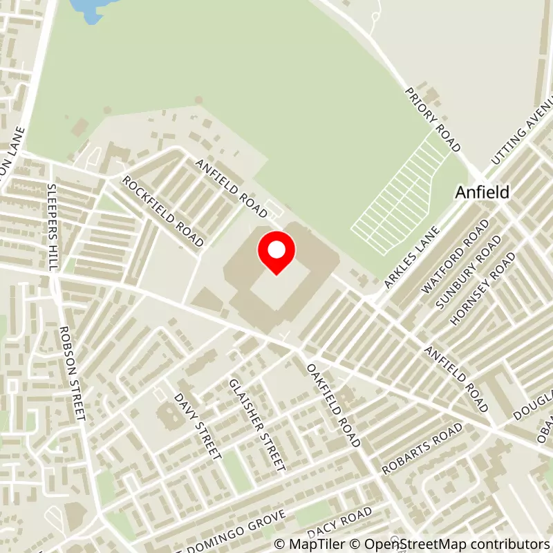 Map of Anfield's location