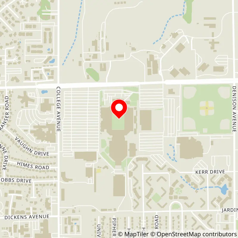 Map of Bill Snyder Family Stadium's location