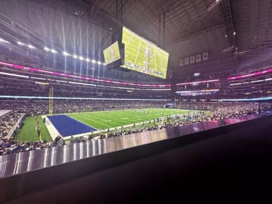 Hall of Fame Suite end zone view.