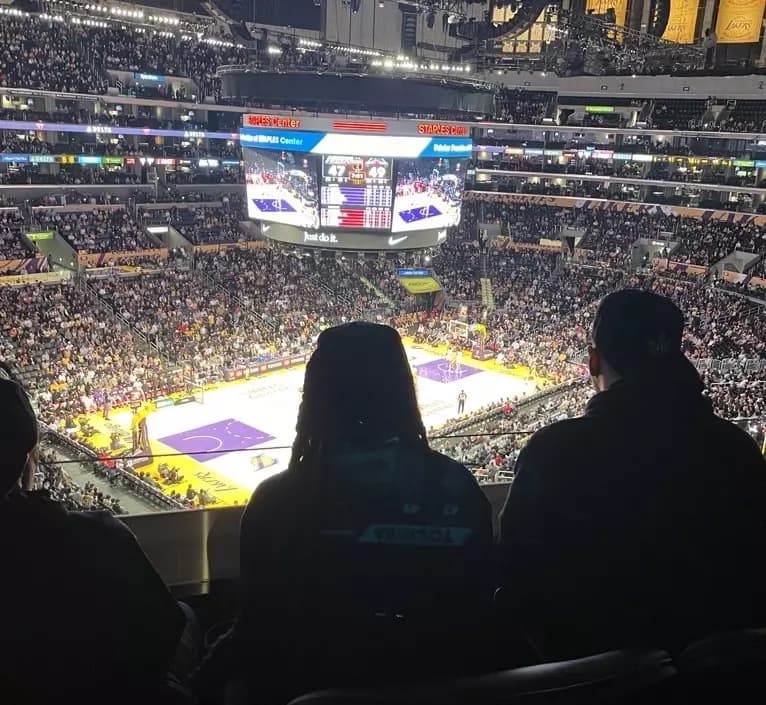 Great view of the action from the comfortable stadium seating in the suite