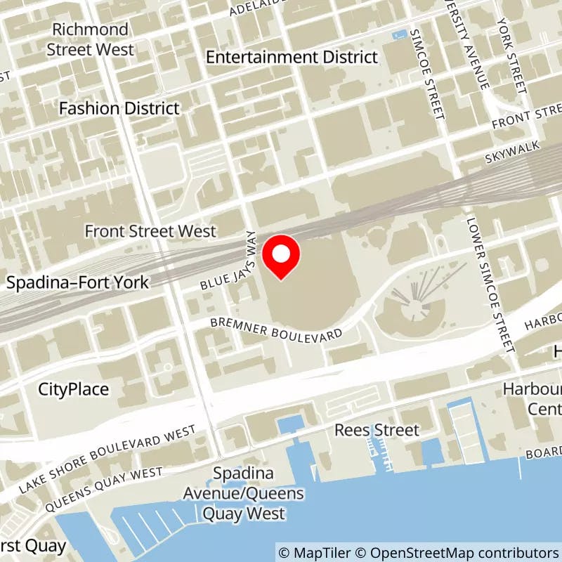 Map of Rogers Centre's location