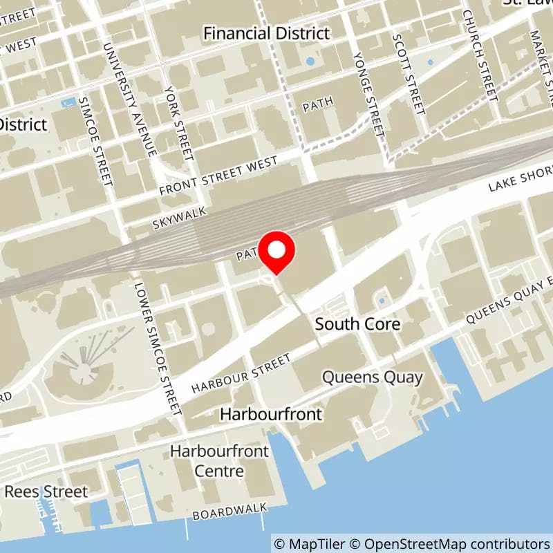 Map of Scotiabank Arena's location