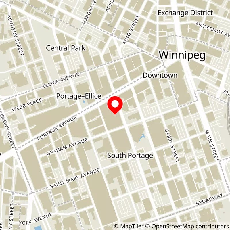 Map of Canada Life Centre's location