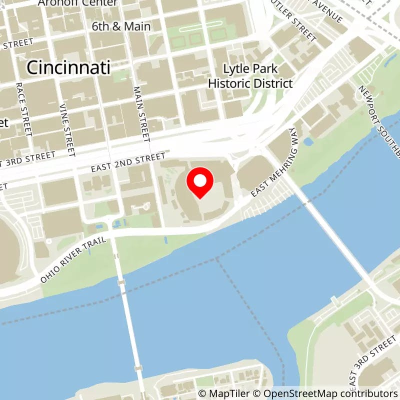 Map of Heritage Bank Center (formerly US Bank Arena)'s location