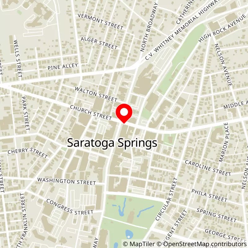 Map of Saratoga Performing Arts Center's location