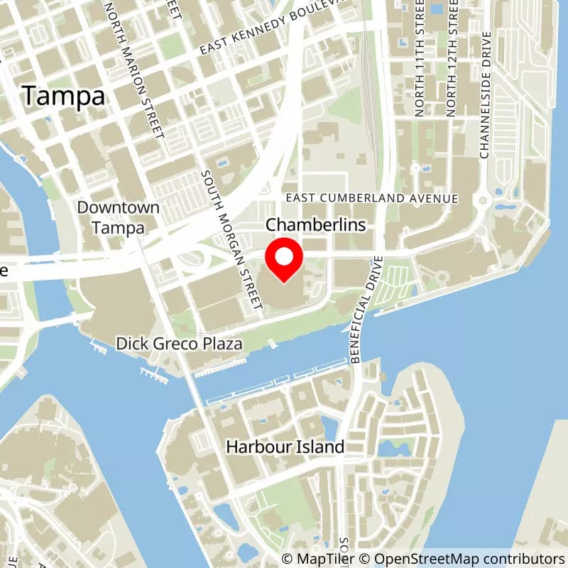 Map of Amalie Arena's location