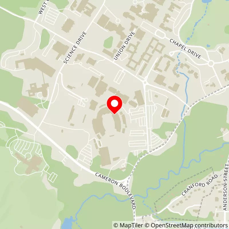 Map of Wallace Wade Stadium's location