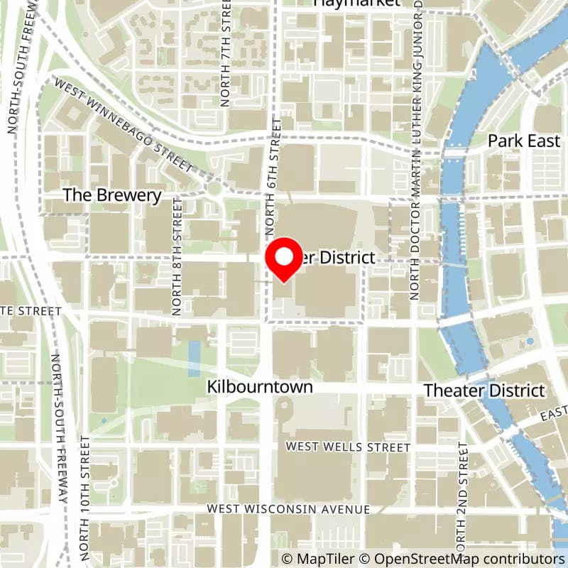Map of BMO Harris Bradley Center's location