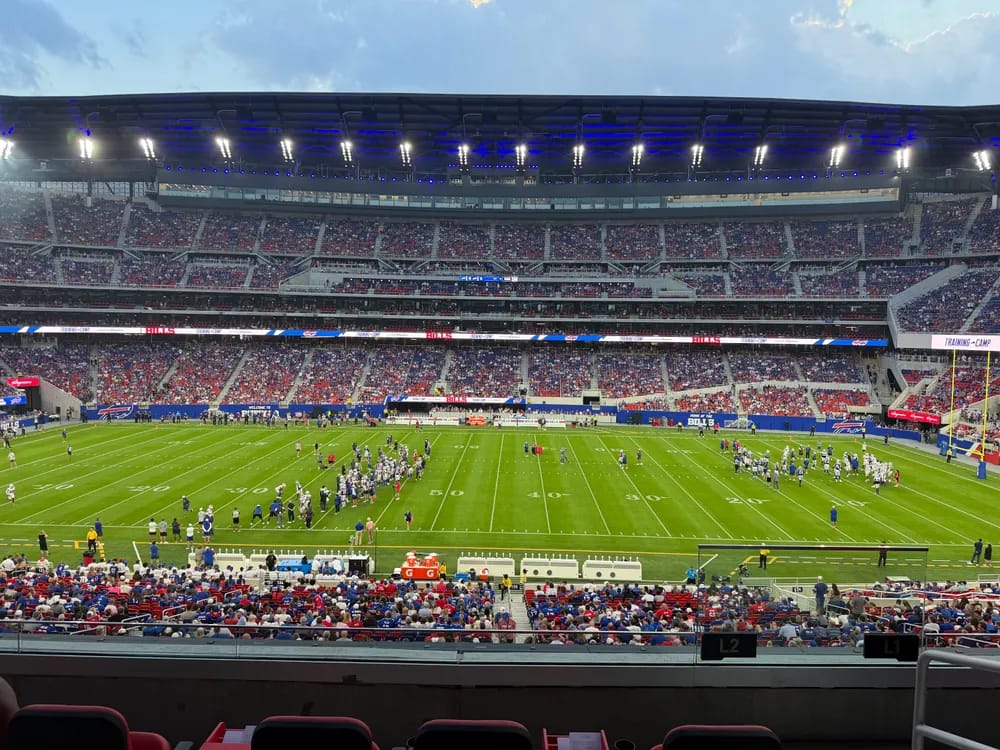 View from seats