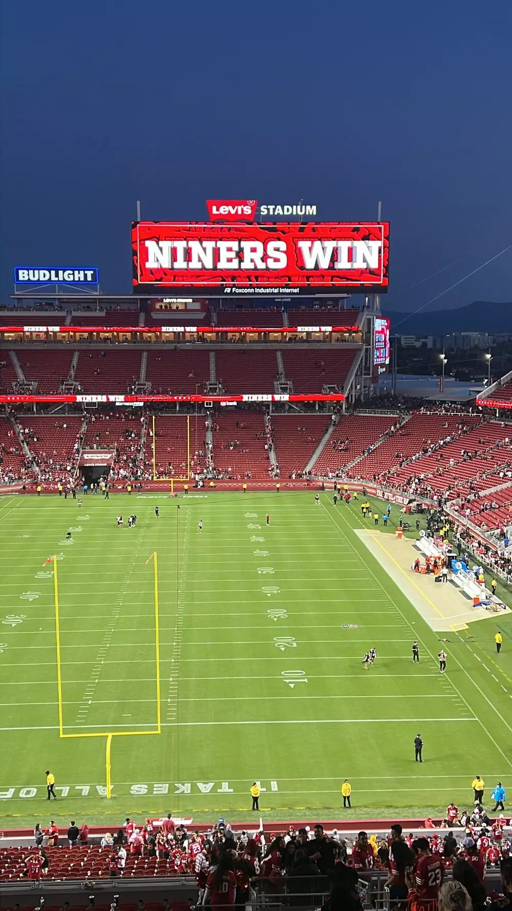 View of the field from the suite