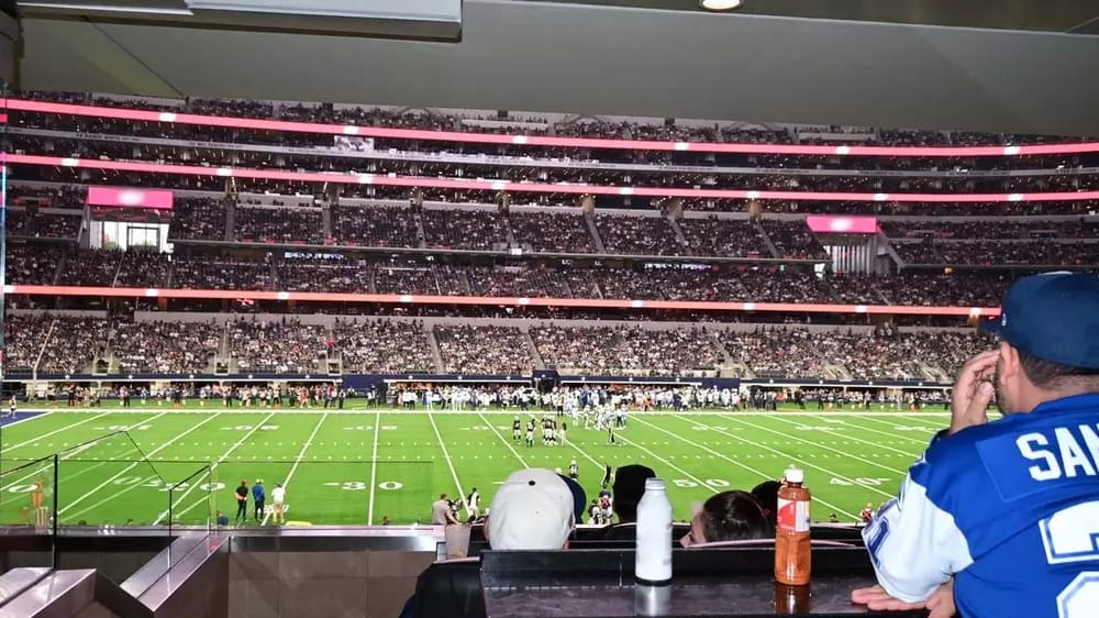 Premium center field view from an Owners Club suite.