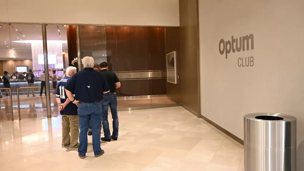 Entrance to the Optum Club, across the concourse from the entrance to the suite.