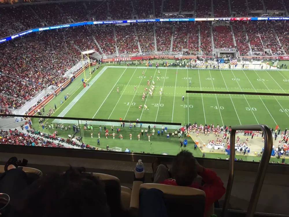 View from a 700 level suite in the SAP Suite tower