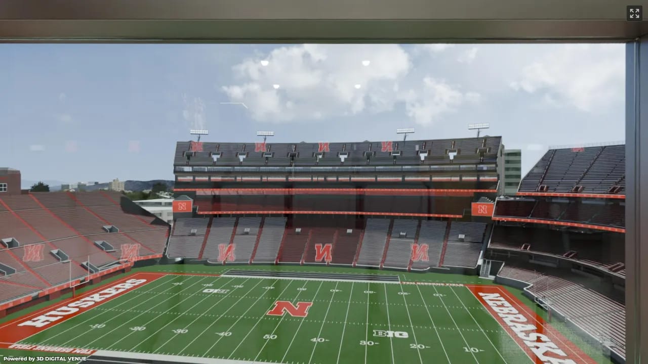 Row Tem Washington Huskies at Nebraska Cornhuskers Football | Club 409, Row 8 ...