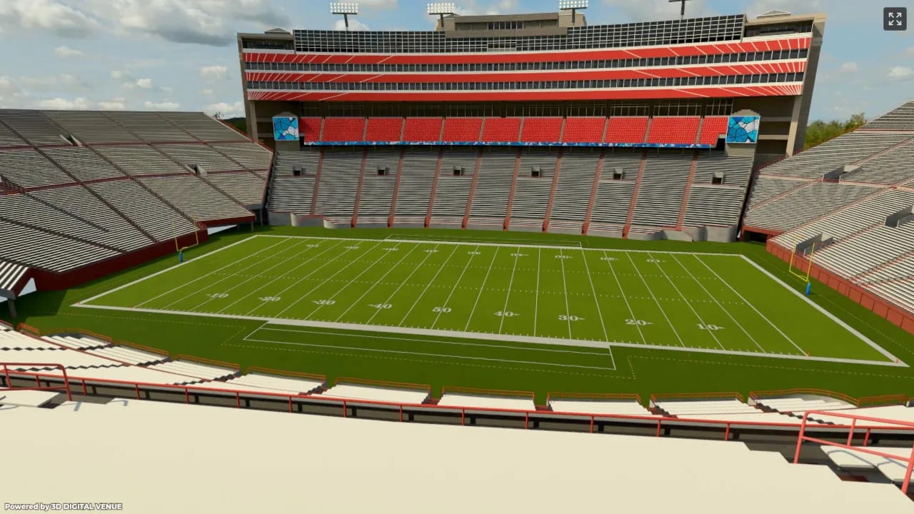 Row Tem Washington Huskies at Nebraska Cornhuskers Football | Club 205, Row 9 ...