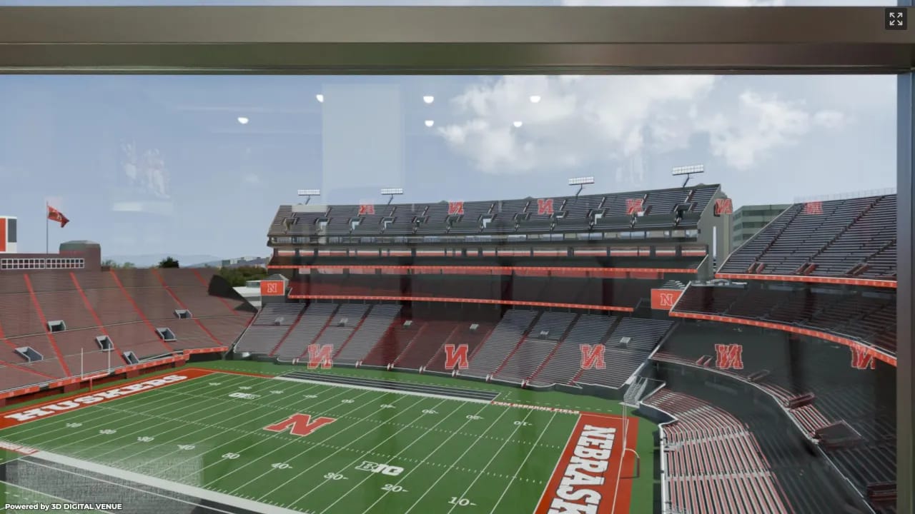 Row Tem Washington Huskies at Nebraska Cornhuskers Football | Club 403, Row 5 ...