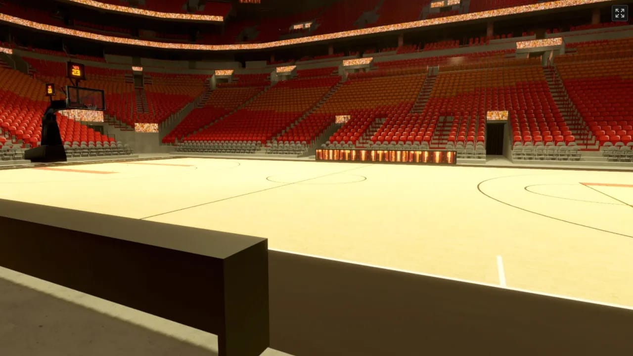 Courtside north, Row BB