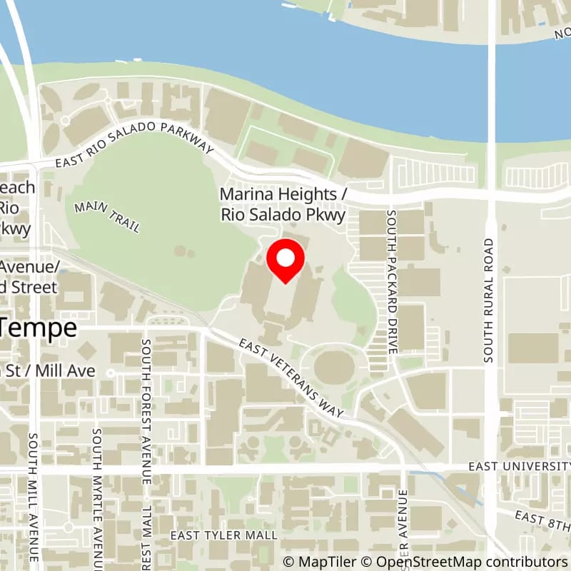 Map of Mountain America Stadium's location