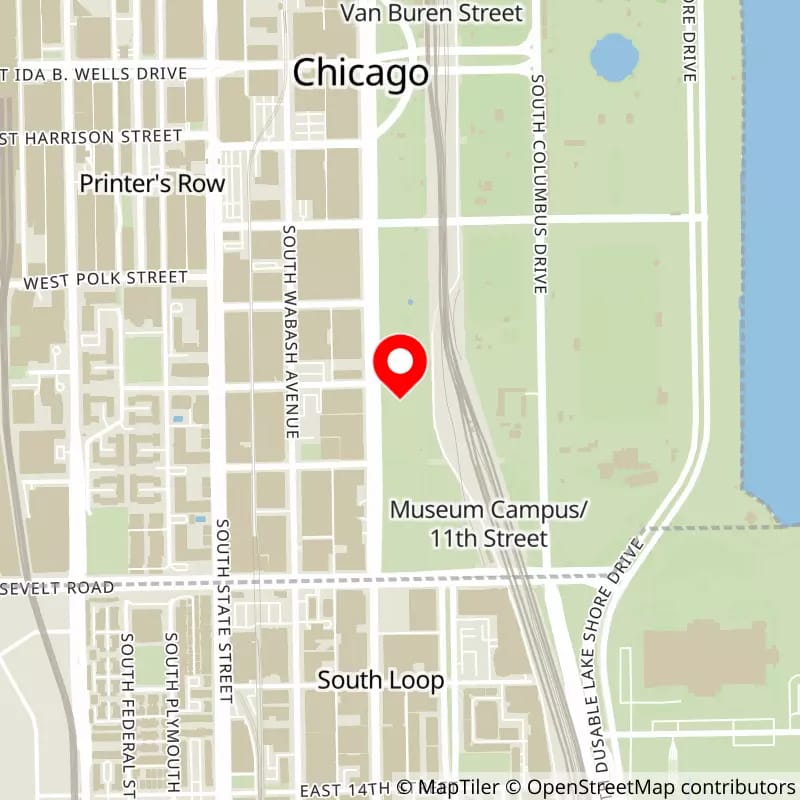 Map of Huntington Bank Pavilion at Northerly Island's location