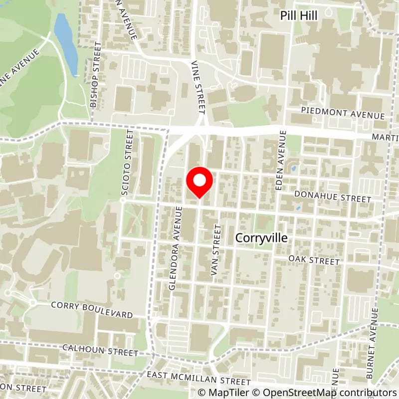 Map of Nippert Stadium's location