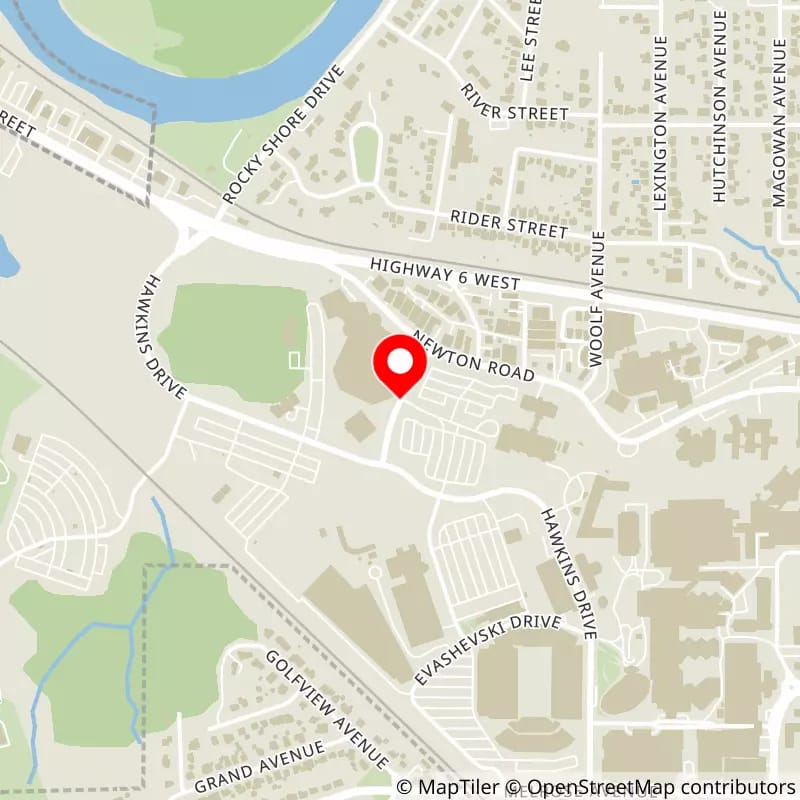 Map of Kinnick Stadium's location