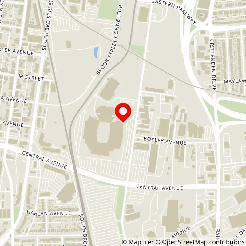 Map of L&N Federal Credit Union Stadium's location