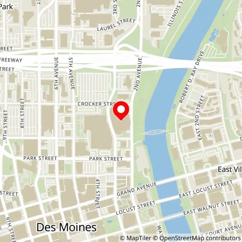 Map of Casey's Center's location