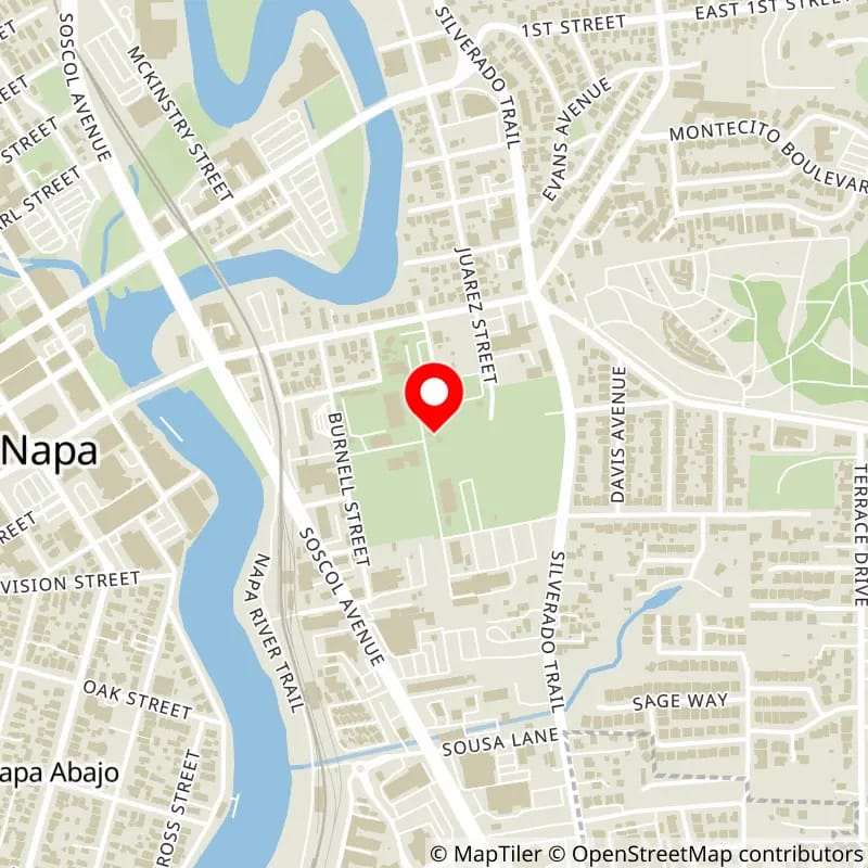 Map of Napa Valley Expo Center's location