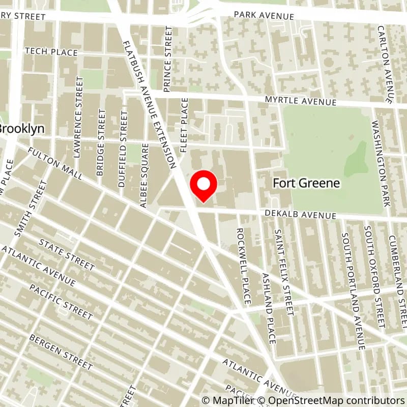 Map of Brooklyn Paramount's location