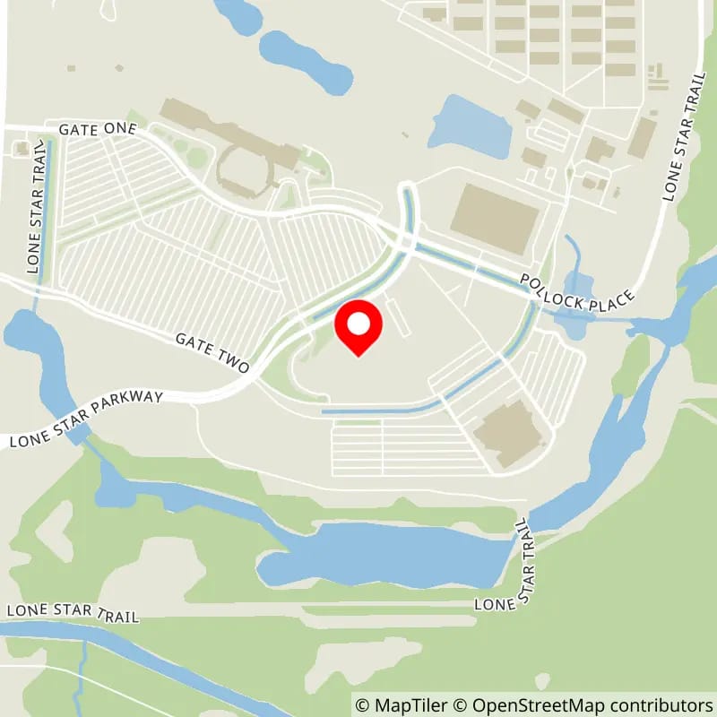 Map of Grand Prairie Cricket Stadium's location