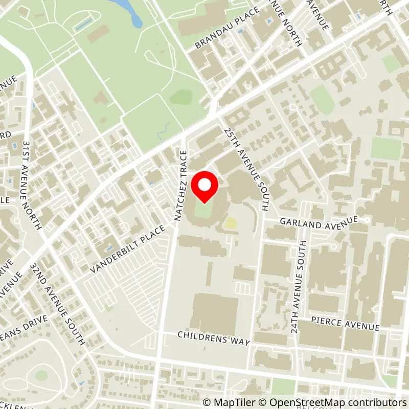 Map of FirstBank Stadium's location