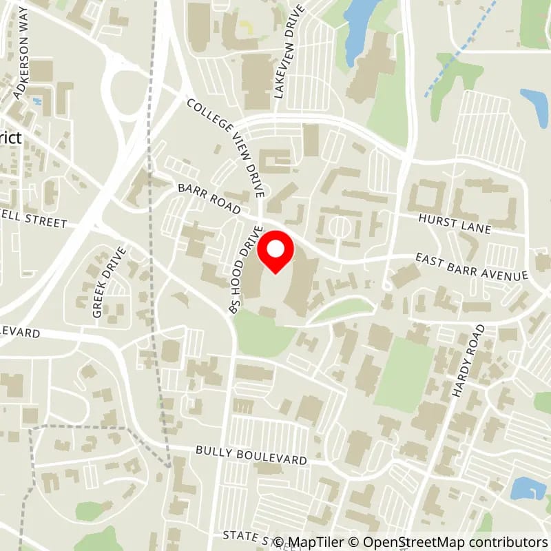 Map of Davis Wade Stadium's location