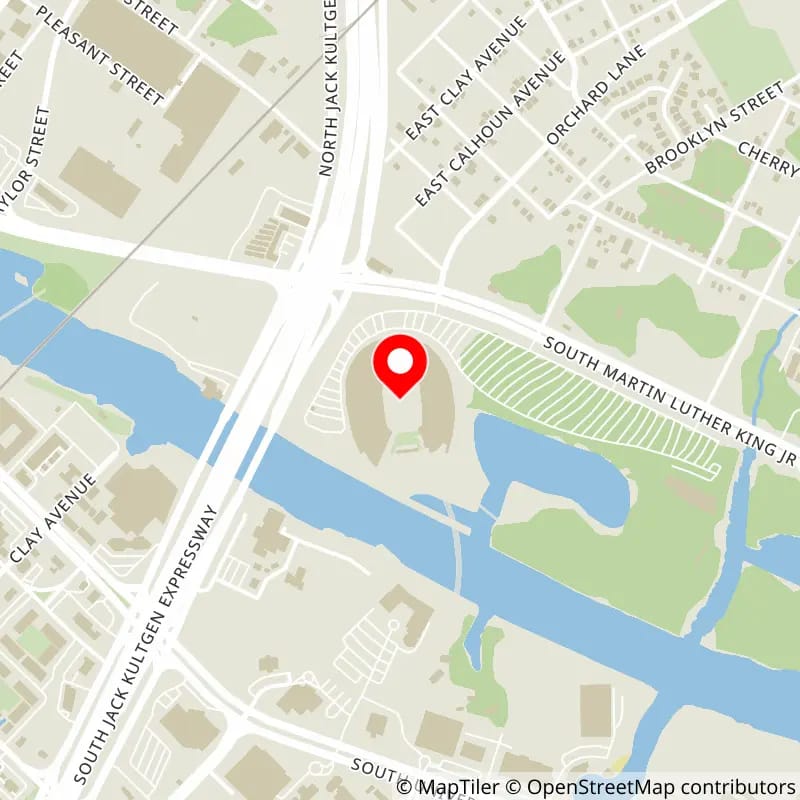 Map of McLane Stadium's location