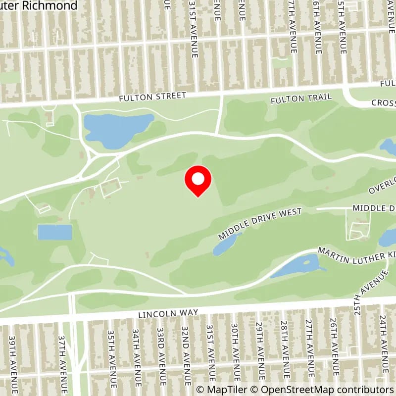 Map of Golden Gate Park's location