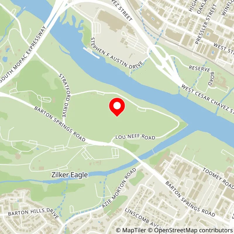 Map of Zilker Park's location