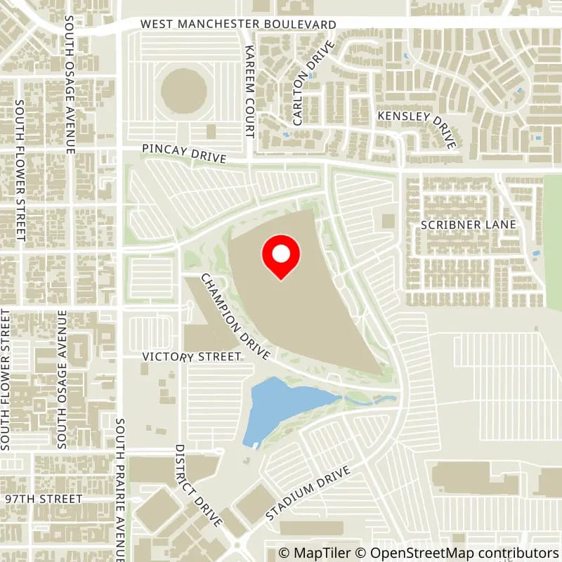 Map of Hollywood Park - CA's location