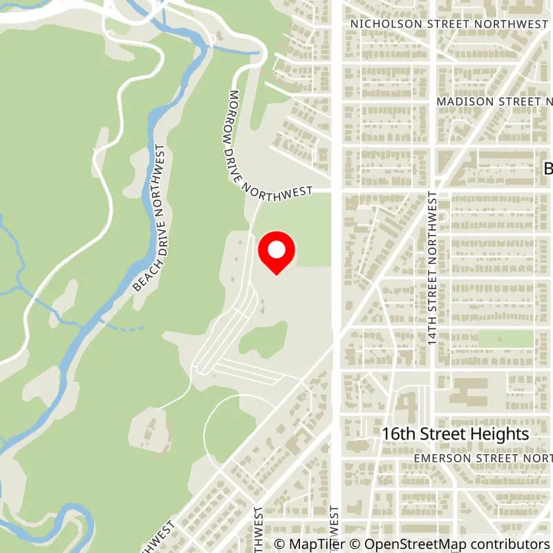 Map of Fitzgerald Tennis Center's location