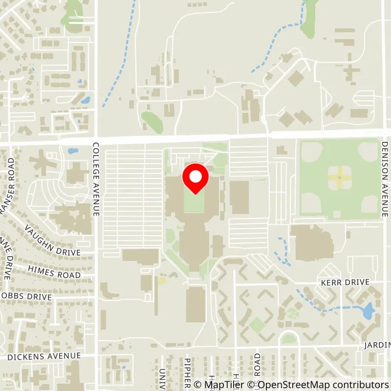 Map of Bill Snyder Family Stadium's location