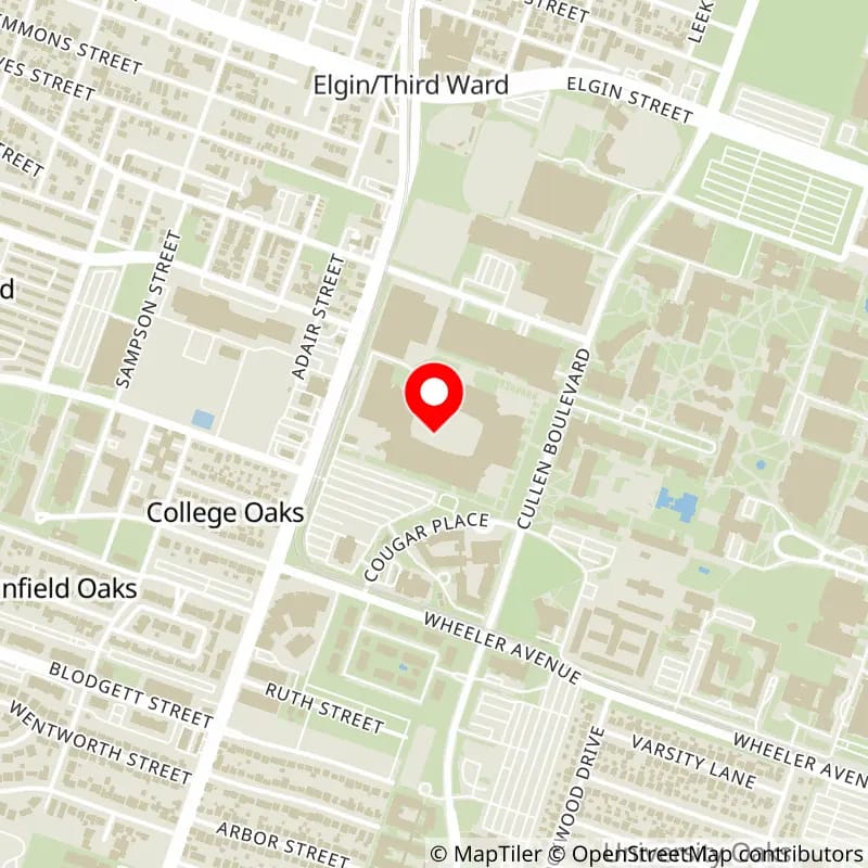 Map of Space City Financial Stadium's location