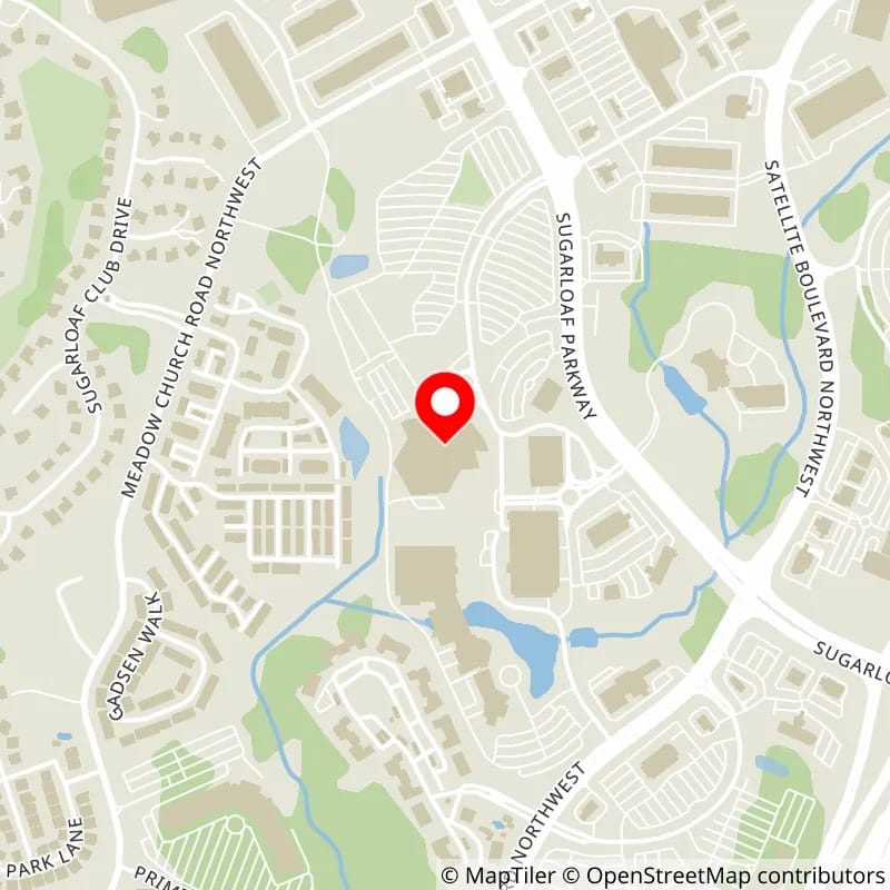 Map of Gas South Arena's location